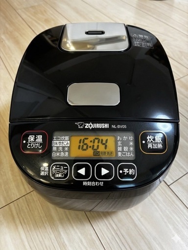 【2021年製・美品】象印 マイコン炊飯ジャー 3合炊き（NL-BV05 ブラック）