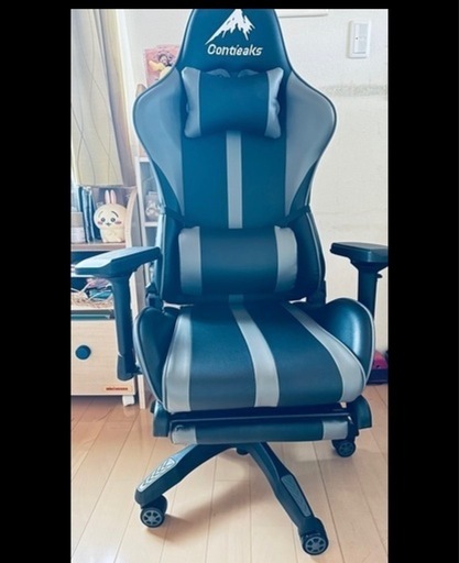 美品Contieaks(コンティークス) ゲーミングチェア ルセルV3 オットマン付き 