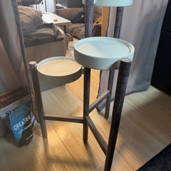 【おしゃれ】3段ラック サイドテーブル 花台 ナチュラルインテリアの画像