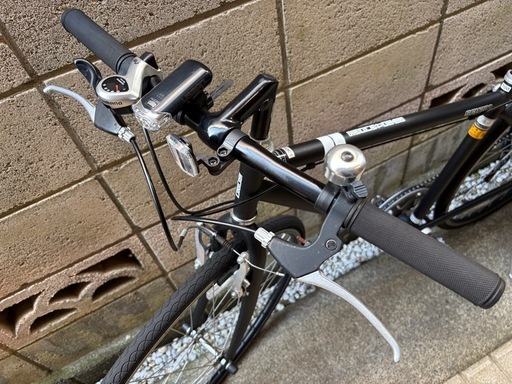 クロスバイク 自転車   譲渡証明書あり　ギア、ベル、ライト付き