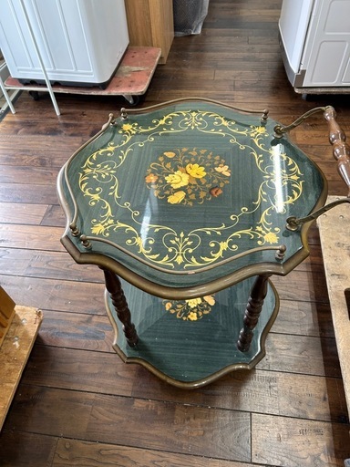 ★ イタリア家具 象嵌細工 ワゴン ジャンク品 北九州店舗店頭販売のみ