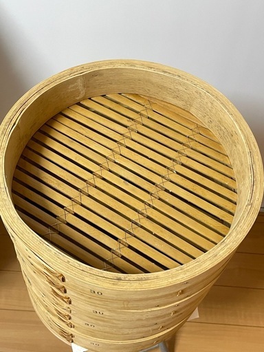 照宝 特大竹せいろ4段 蒸し板セット 30cm