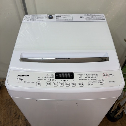 【?買取市場 6ヶ月保証 ジモティー限定特別価格】R483 ☀️ Hisense 洗濯機 （洗濯8.0㎏) 20年製 HW-DG80B