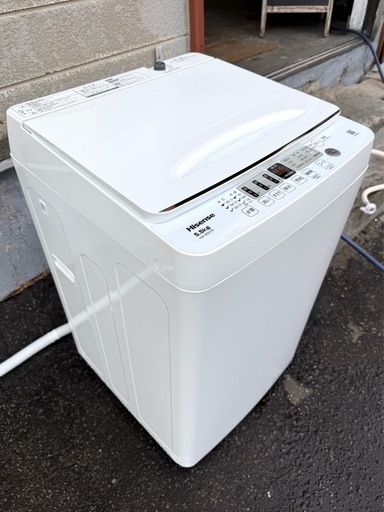 札幌市内配送可 美品 22年製 Hisense ハイセンス 5.5kg 全自動洗濯機 HW-55E2W ホワイト