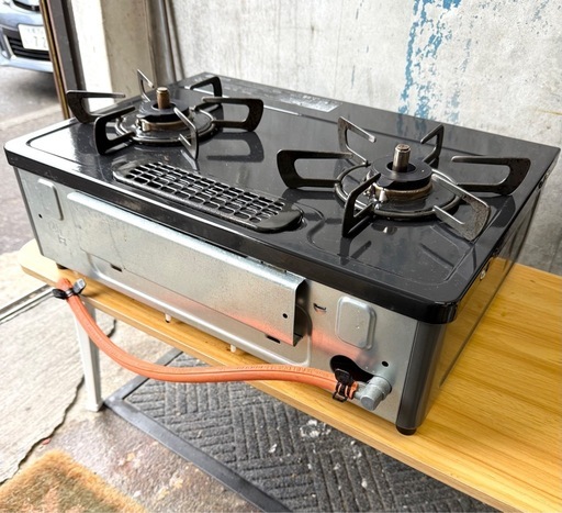お引取り限定 19年製 リンナイ LPガス用コンロ 2口ガステーブル KSR562BKR 右強火 