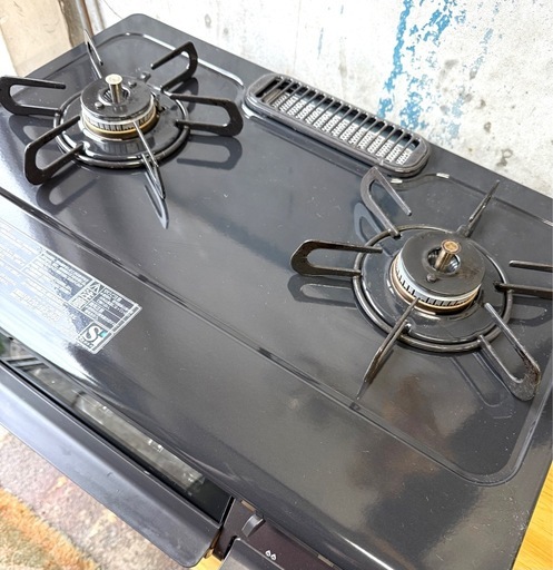お引取り限定 美品 24年製 パロマ LPガス用コンロ 2口ガステーブル PA-S46B-L 左強火