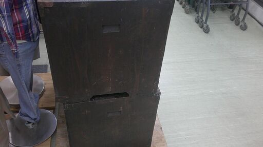 【店頭取引のみ】レトロ 時代家具 2段重ね和箪笥 着物箪笥