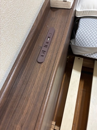 3ヶ月使用 タンスのゲン 連結可能シングルベッドフレーム