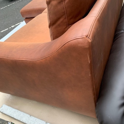 ファブリックレザー　ソファ