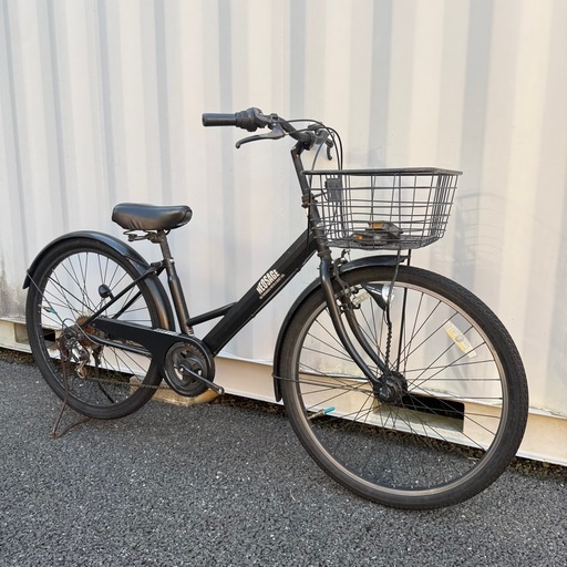 街乗り自転車 26インチ 身長150cm〜カゴ/変速機/オートライト付 定価4.3万円