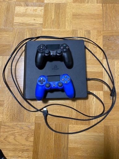 PlayStation 4 本体 黒青コントローラー付き