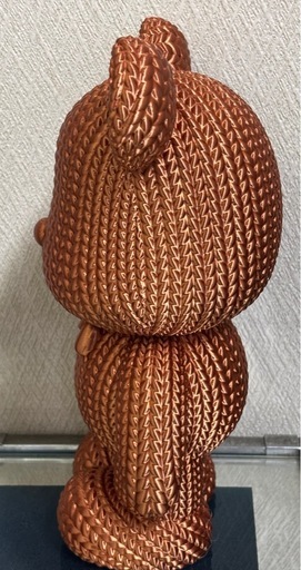 ニット風　シルク調　茶色　ビックくま　25cm