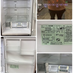 【🐤買取市場 6ヶ月保証 ジモティー限定価格】R517 ☀️ HITACHI ❘ 日立 5ドア冷蔵庫 (415L・右開き）R-S4200D ⭐動作確認済⭐クリーニング済の画像