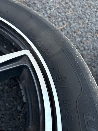 14インチ  14×4.5j +45 軽　4本　ホイールタイヤ 155/65R14