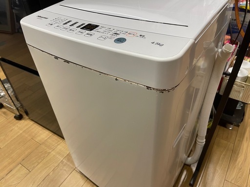 Hisense 4.5kg簡易乾燥付洗濯機 HW-E4503 2020年製 訳あり品