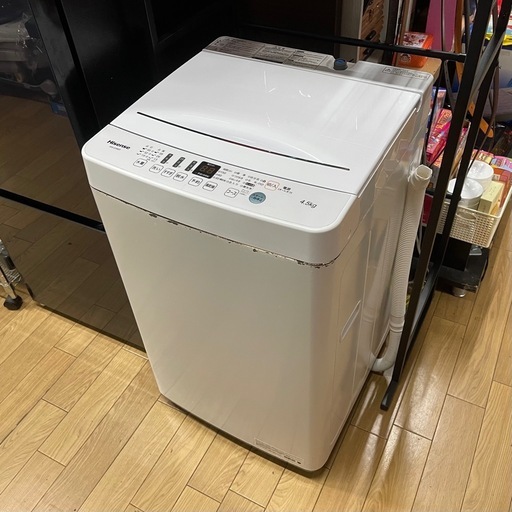 Hisense 4.5kg簡易乾燥付洗濯機 HW-E4503 2020年製 訳あり品