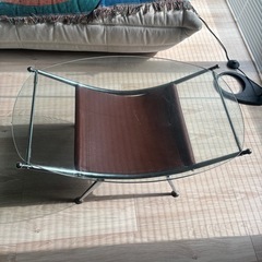 ガラスローテーブル　ミッドセンチュリー　スペースエイジ　アノニマス　ガラスコーヒーテーブル　ガラスセンターテーブルの画像