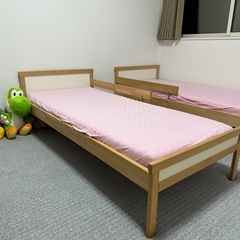 IKEA キッズ　SNIGLARベッドフレーム　x2台の画像