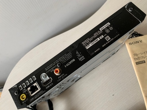 SONY ブルーレイディスク DVDプレーヤー BDP-S1500 取扱説明書 リモコン付き
