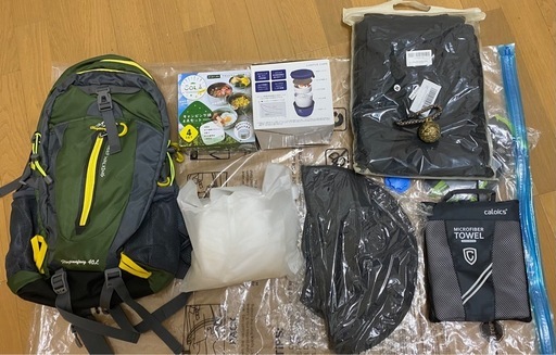 【新品・80%OFF】総額2万円超 ➔ 5,000円｜豪華9点 キャンプ・登山フルセット｜保温弁当箱・リュック・ハット付｜JR川崎駅周辺