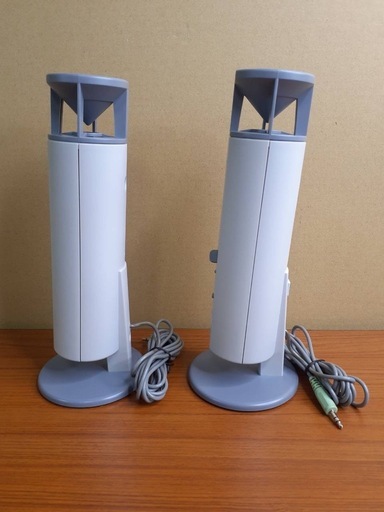 ★動作★NEC マルチメディアスピーカー HBS-2 ペア 元箱・電源ケーブル付 オーディオ スピーカー エヌイーシー オーディオ機器
