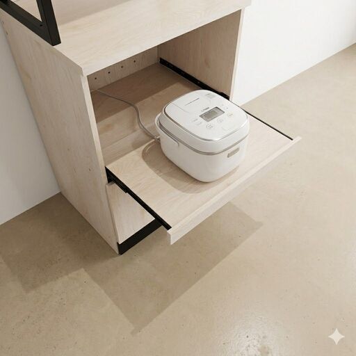 【新品】☆ハイタイプ オープン収納レンジ台 WO☆