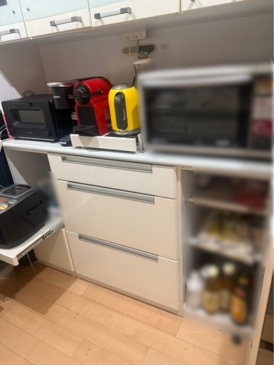 受け取り者決まりました　【食器棚 幅140cm ホワイト】 