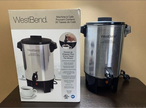 ★動作品★West Bend 30カップ コーヒーメーカー 業務用 ステンレス製湯桶 コーヒーポット 多用途 長時間恒温 コーヒー桶