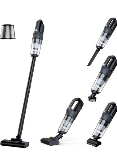 掃除機 コードレス Fochai【23000pa 強力吸引】5WAY 一人暮らし初のスティック電気掃除機 ハンディー クリーナー スティック 一クリーナー 5種類ノズル 軽量 Type-C充電式 HEPAフィルター多重濾過 布団用ブラシ付 低騒音 日本語取扱説明書