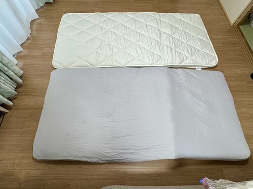 ニトリ カバー付き 温度調整掛け布団 布団セット 6点 (S シングル グレー ピンク)　2組セット + 布団圧縮袋（2枚）
