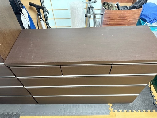 【美品】5段ワイドチェスト（横120cm）ダークブラウン・大容量収納