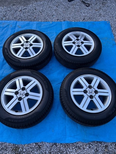 バリ山4本　ホンダ モビリオ純正アルミホイール　175/70R14  　　