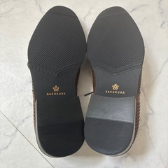 未着用　ブラウン　メンズシューズ　２５㎝　の画像
