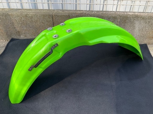 状態良好 カワサキ KDX250SR-F1(1991年 初期型DX250F) フロントフェンダー 緑 35004-1233