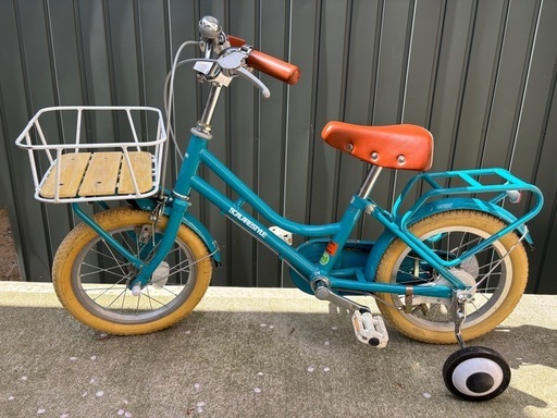 子供用自転車　14インチ　補助輪付　物置保管