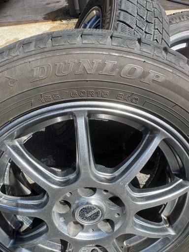 185/60R15タイヤホイール　23年　PCD100