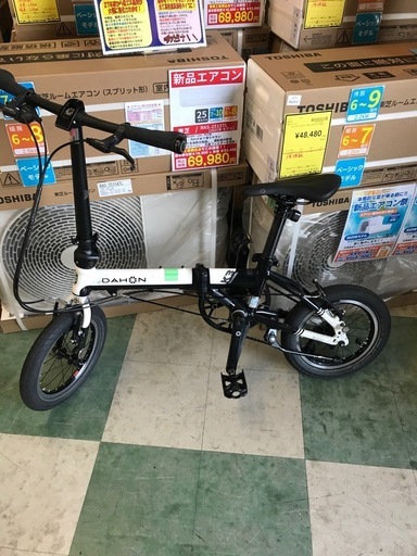 ジャングルジャングル貝塚店　ダホン　DAHON 折りたたみ自転車　K3 14インチ ホワイト　軽い　コンパクト　お洒落　貝塚市　泉佐野