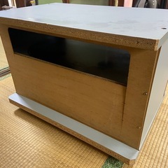 テレビ台 幅61cm キャスター付き ガラス扉の画像