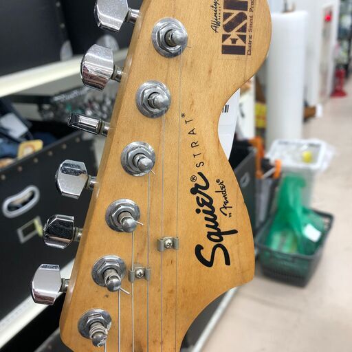 【ジャングルジャングル和歌山店】【Wa4031】Squier ストラトキャスター ブラック 改造あり 楽器 リユースショップ リサイク