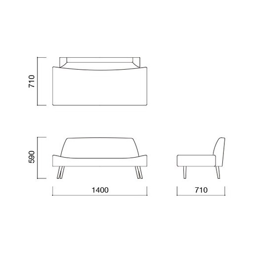 【中古】IDEE AO SOFA（2人掛け）グレー
