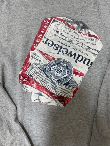 Nothin’ Special Budweiser ロンT グレー L/S
