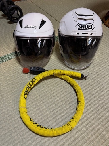 shoei ヘルメット j-force4  極太ロックキー 125ccジェットヘルメット3点セット