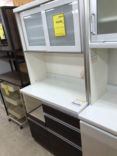 【ジャングルジャングル石津店】パモウナ 食器棚 幅90cm 女性が使いやすい高さ180cm ソフトクローズ 収納 高級家具 おしゃれ 新生活 収納 堺市 西区 東区 北区 南区 堺区 石津