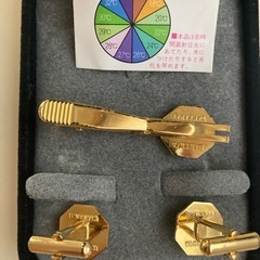 【新品未:使用品】カフス・タイピンセット。の画像