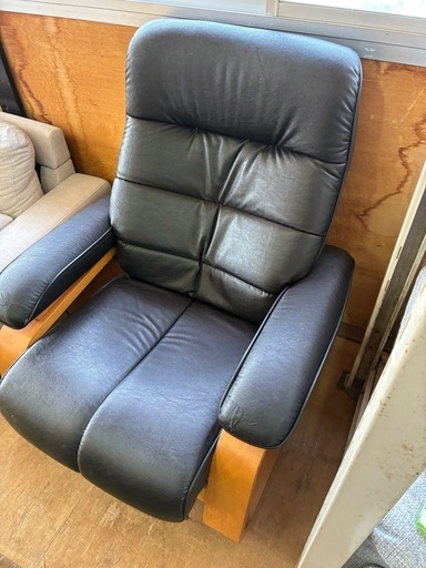 【ジャングル深井店】リクライニングソファー 黒 フジファニチャー ソファー 家具 堺市 深井【FU482】