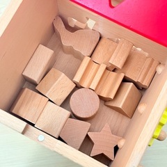 RING BELL 木製 型はめボックス　時計付の画像