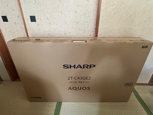 未使用品　SHARP AQUOS　2T-C43GE2 43V型液晶テレビ