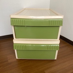 プラスチック製 衣類収納ケース 引出し レトロ 洗浄済み