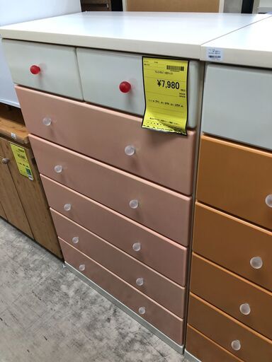 ジャングルジャングル石津店】アルファタカベ 6段チェスト 幅80cm 衣類 