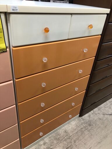 ジャングルジャングル石津店】アルファタカベ 6段チェスト 幅80cm 衣類 